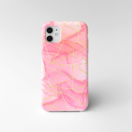Etui iPhone 14 Pro Geometric 1 różowe