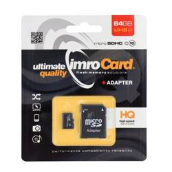 Karta Pamięci IMRO microSD 64GB z adapterem SD - KLASA 10 UHS