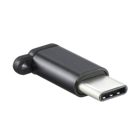 Adapter ładowarki Micro USB - USB Typ C [PA-30] zawieszka czarna