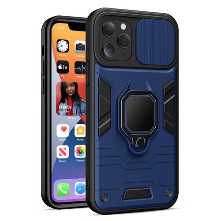 Ring Lens Case Do Samsung Galaxy A02s Granatowy