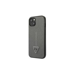 Guess nakładka do iPhone 14 6,1" GUHCP14SPSATLG srebrna HC Saffiano PU Triangle