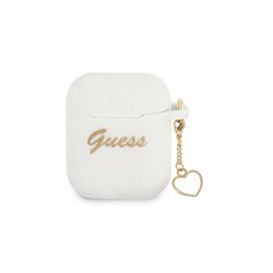 Guess etui do Airpods / Airpods 2 GUA2LSCHSK czarne Silicone Heart Charm