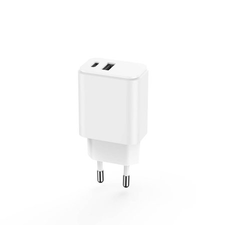 Setty ładowarka sieciowa 1x USB + USB-C 3A 20W biały