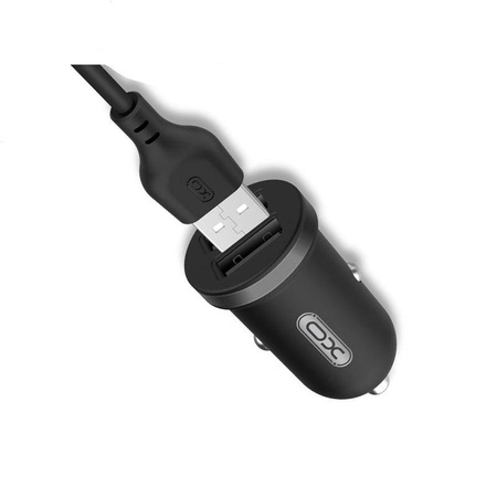 XO Ładowarka samochodowa TZ08 czarna 2USB plus kabel typ-C 2,1A