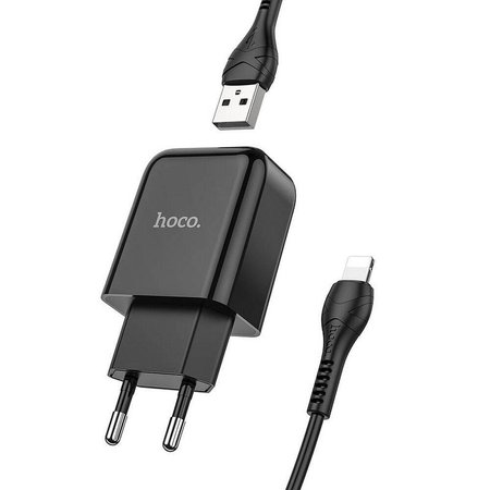 HOCO ładowarka sieciowa USB + kabel do Lightning 8-pin 2.1A N2 Vigour czarna