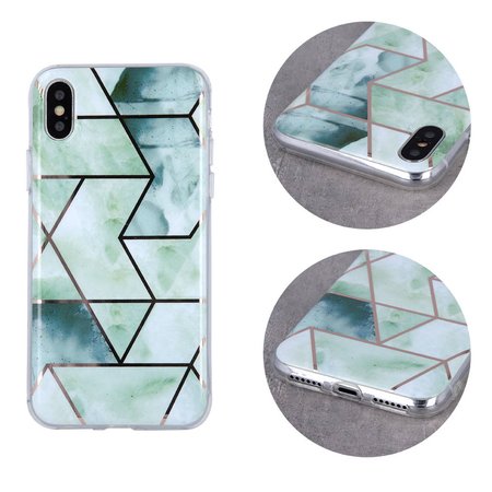 Nakładka Geometric Marmur do Samsung Galaxy S21 zielona