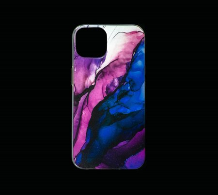 Etui iPhone 7/8/SE Akwarela fiolet-granat