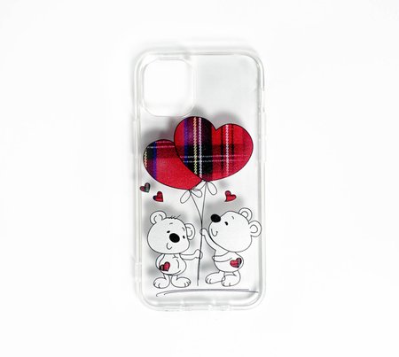 Etui iPhone 13 Pro Misie Czerwone Serca