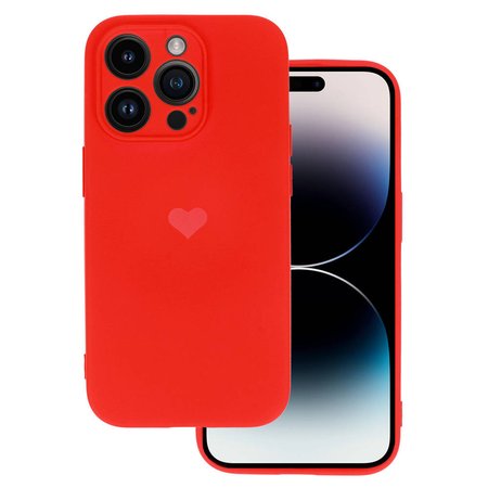 Vennus Silicone Heart Case do Iphone 14 wzór 1 czerwony