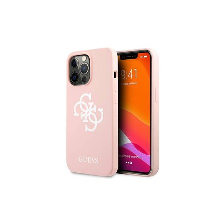 Guess nakładka do iPhone 13 Pro Max 6,7" GUHCP13XLS4GWPI różowy hard case Silicone 4G Logo