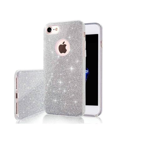 Nakładka Glitter 3w1 do Xiaomi Redmi Note 9s/Note 9 Pro/Note 9 Pro Max srebna