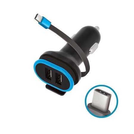 Ładowarka samochodowa Forever CC-02 2xUSB 3A z kablem typ-C