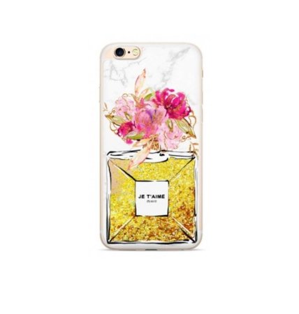 Nakładka Płynny Brokat Art Perfumy 006 Iphone X/XS Złoty