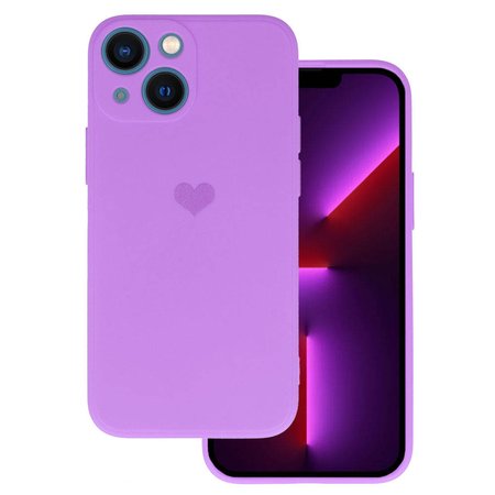 Vennus Silicone Heart Case do Iphone 13 Pro Max wzór 1 fioletowy