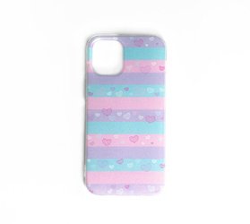 Etui iPhone 12/12 Pro Paski Fiolet-niebieski-róż