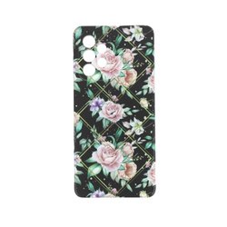 Etui Xiaomi 12/12x Kwiaty + trójkąty czarne tło