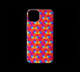Etui iPhone 12/12 Pro Trójkąty Pomarańczowy