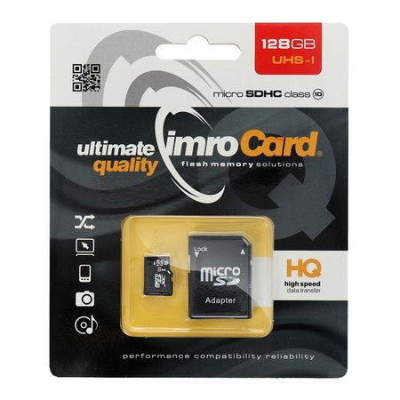 Karta Pamięci IMRO microSD 128GB z adapterem SD - KLASA 10 UHS