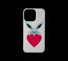 Etui iPhone 7/8/SE Króliczek Różowe tło