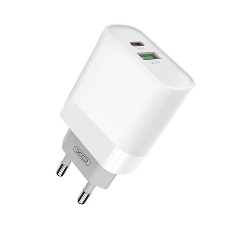 XO Ładowarka sieciowa L64 biała 2USB QC3.0/ PD USB-C
