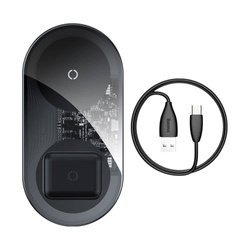 BASEUS ładowarka bezprzewodowa / indukcyjna Simple 2 w 1 18W Qi transparent WXJK-A01
