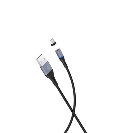 XO kabel magnetyczny NB125 USB - microUSB 1,0 m 2A czarny