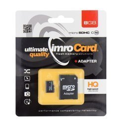 Karta Pamięci IMRO microSD 8GB z adapterem SD - KLASA 10 UHS