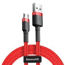BASEUS kabel USB Cafule Micro 2A 1 metr czerwono-czerwony CAMKLF-B09