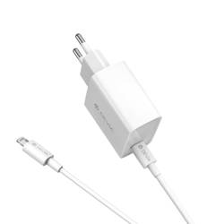 Devia ładowarka sieciowa Smart PD USB-C 1USB plus kabel USB-C - 8-pin biała 20W