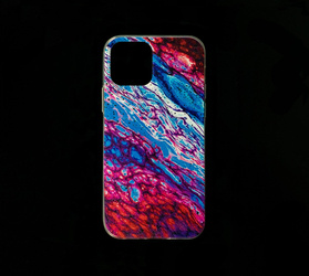 Etui iPhone 12/12 Pro Farba niebieski-czerwony