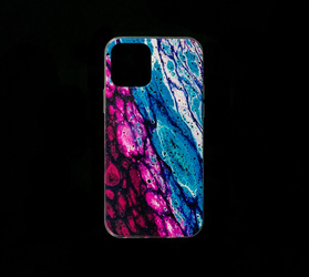 Etui iPhone 12/12 Pro Farba niebieski-róż