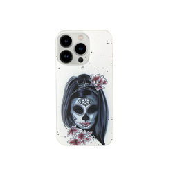 Etui iPhone 13 Pro Kobieta Los Muertos Białe tło