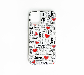 Etui iPhone 13 Pro Love Napisy Białe tło