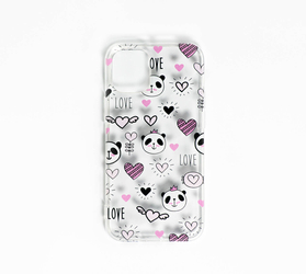 Etui iPhone 7/8/SE 2020 Love Panda Transparentny