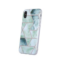 Nakładka Geometric Marmur do iPhone X / iPhone XS zielona