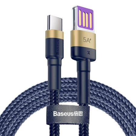 Baseus kabel HW QC Cafule USB - USB-C 1,0 m 40W złoto-niebieski