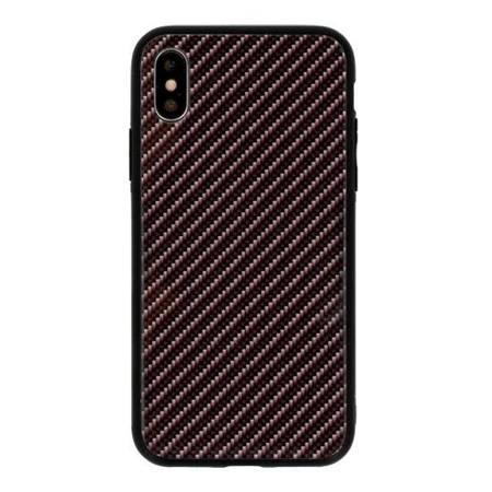 Carbon Glass Case - Sam J610 Galaxy J6 Plus Ciemnoszary