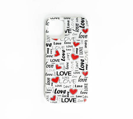 Etui iPhone 12/12 Pro Love Napisy Białe tło