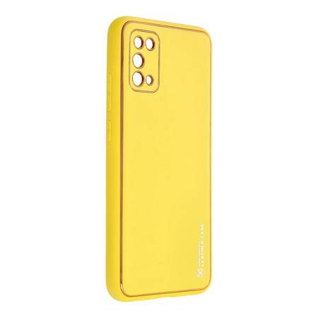 Futerał Forcell LEATHER Case skórzany do SAMSUNG Galaxy A02S żółty