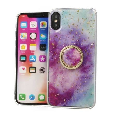 Nakładka Marble Ring do Iphone 7/8 fioletowo-niebieska