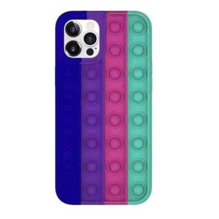 Nakładka Push Bubble do Iphone 7/8 niebiesko-fioletowo-różowo-zielona
