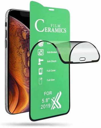 Szkło Ceramiczne 9D do Iphone 7 Plus / 8 Plus czarne